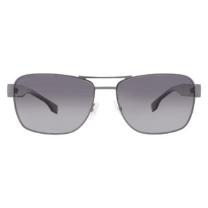hugo boss polarized grey shaded navigator men's sunglasses boss 1441/o/s 0ans/wj 60