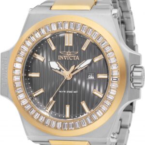 invicta akula quartz crystal gunmetal dial men's watch 49135