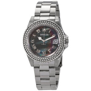 Home invicta angel black mother of pearl dial ladies watch 21711