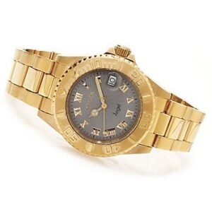 Витрина invicta angel charcoal grey dial yellow gold plated ladies watch 14366