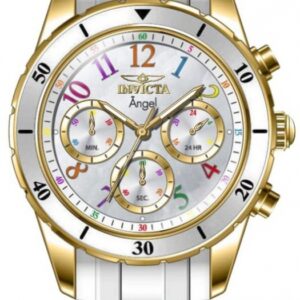 Витрина invicta angel chronograph gmt quartz white dial ladies watch 49801