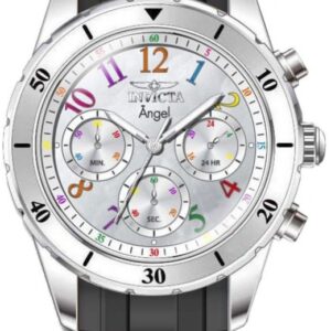 Витрина invicta angel chronograph gmt quartz white dial ladies watch 49802