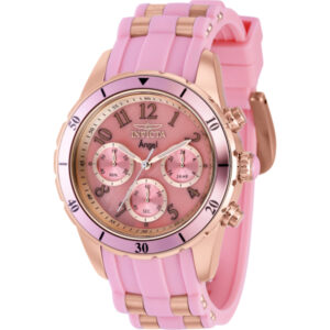 Витрина invicta angel chronograph quartz pink dial ladies watch 39345