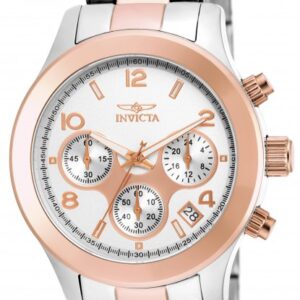 Home invicta angel chronograph white dial two tone ladies watch 19220