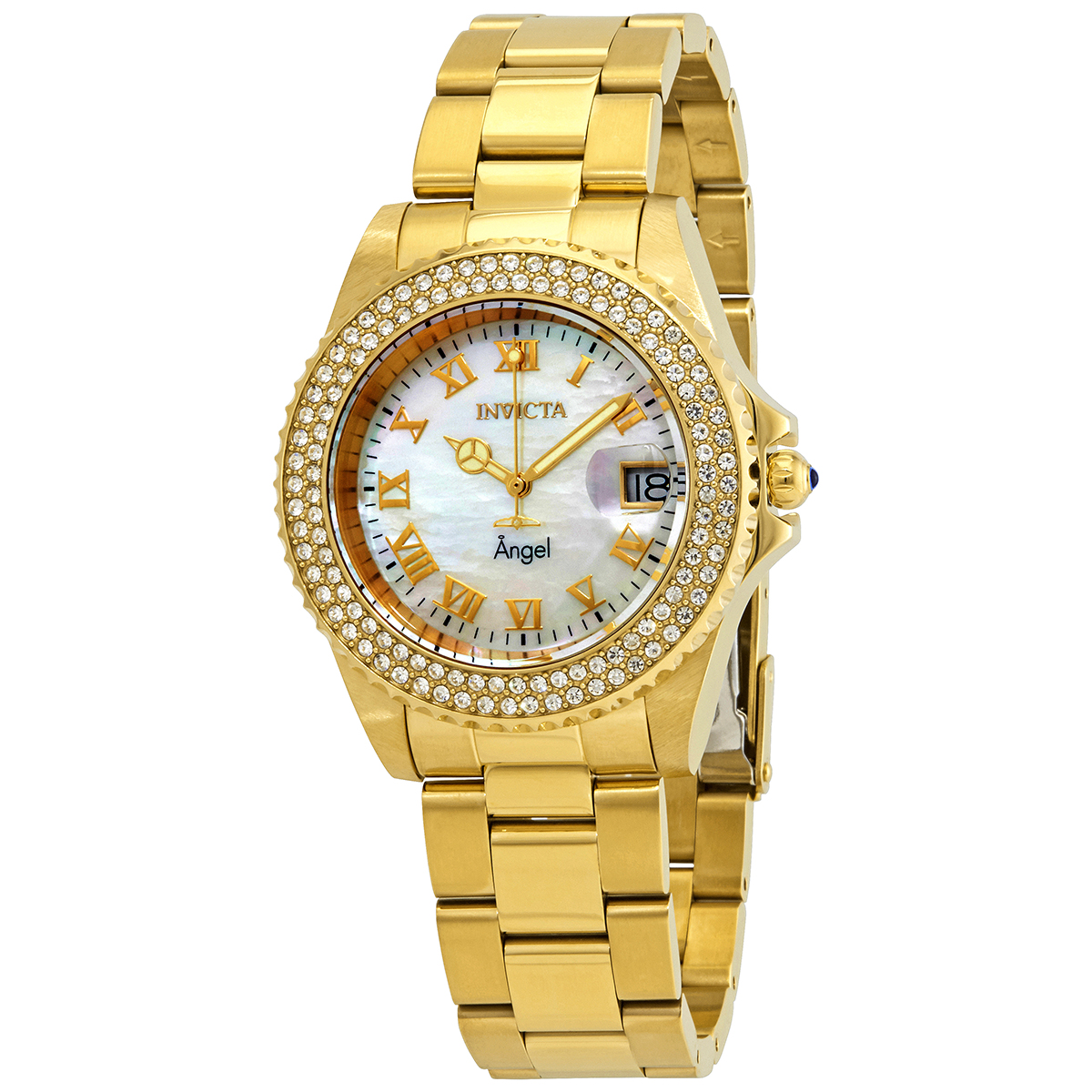 invicta angel crystal white mother of pearl dial ladies watch 22875 invicta angel crystal white mother of pearl dial ladies watch 22875