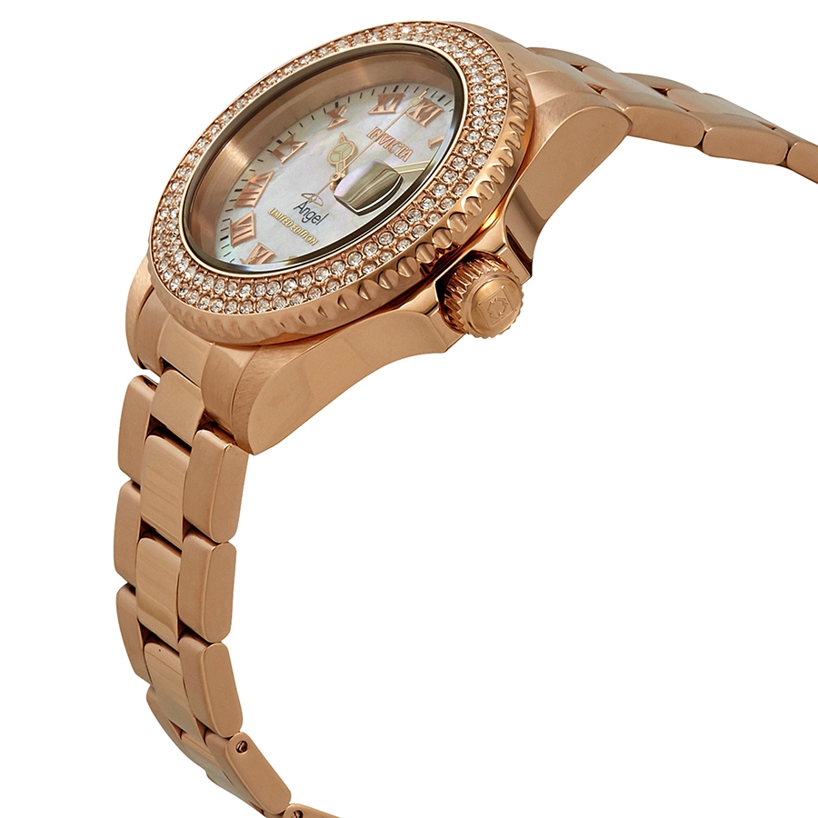 invicta angel crystal white mother of pearl dial ladies watch 24615 invicta angel crystal white mother of pearl dial ladies watch 24615