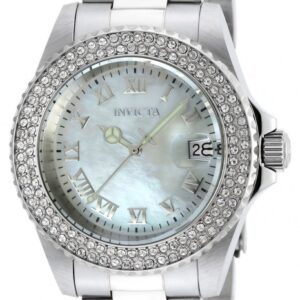 Home invicta angel mother of pearl dial stainless steel ladies watch 19873