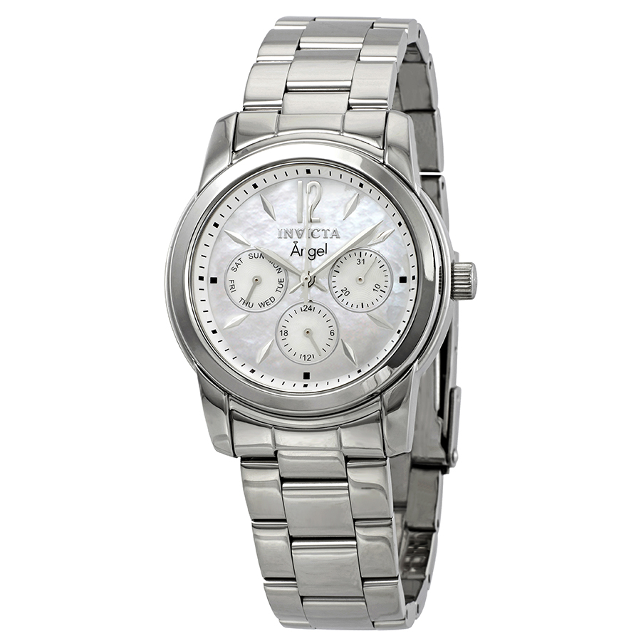 invicta angel multi function mother of pearl dial ladies watch 0463 invicta angel multi function mother of pearl dial ladies watch 0463
