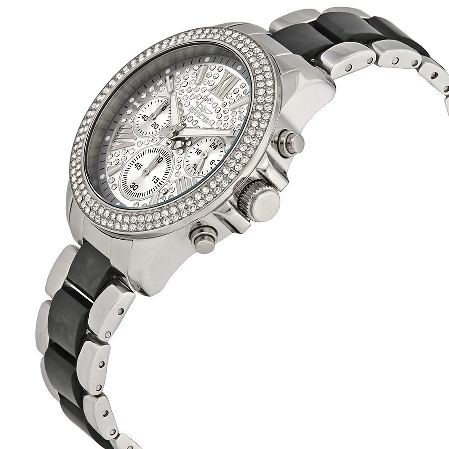 invicta angel multi function silver crystal set ladies watch 20510 invicta angel multi function silver crystal set ladies watch 20510