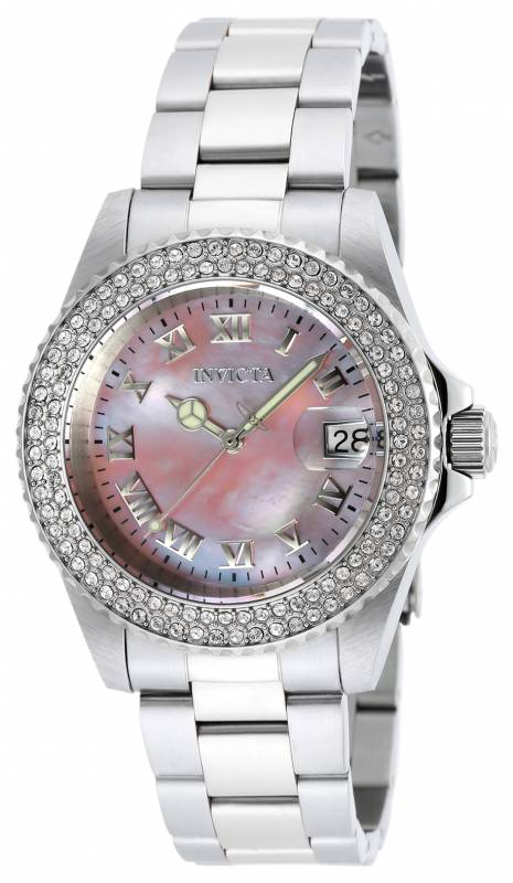 invicta angel pink mother of pearl dial stainless steel ladies watch 19874 invicta angel pink mother of pearl dial stainless steel ladies watch 19874