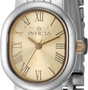 invicta angel quartz gold dial ladies watch 48140