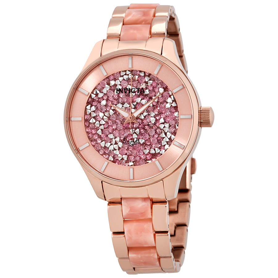 invicta angel rose dial ladies watch 24663 invicta angel rose dial ladies watch 24663
