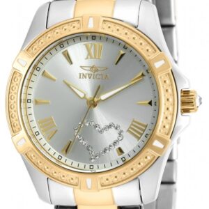 Home invicta angel silver dial two tone ladies watch 20323