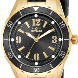Home invicta angel zager exclusive quartz black dial ladies watch 17486