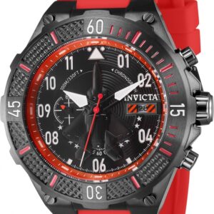 Home invicta aviator chronograph date quartz black dial men's watch 39897