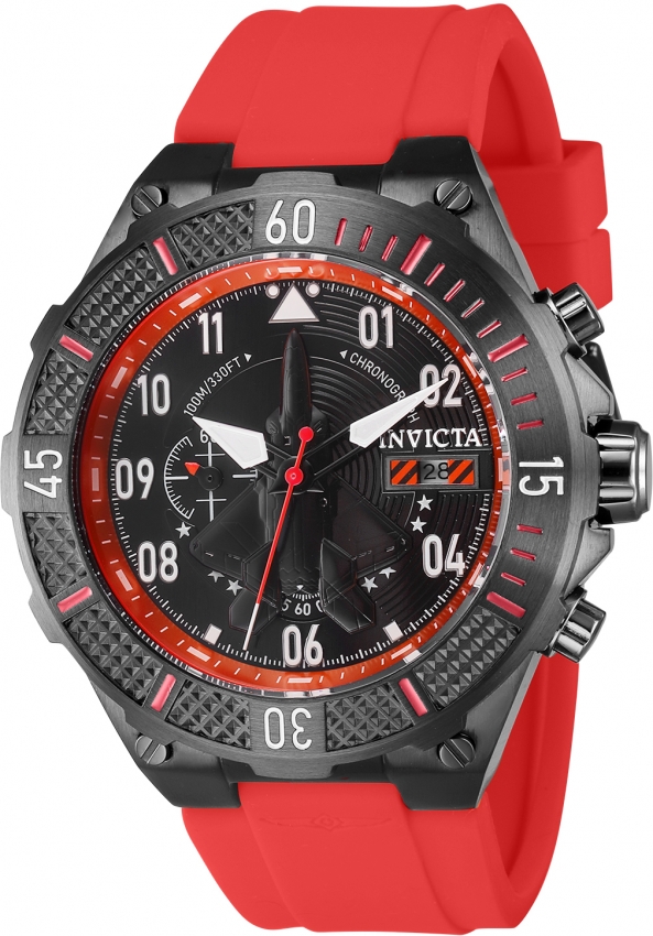 invicta aviator chronograph date quartz black dial men's watch 39897 invicta aviator chronograph date quartz black dial men's watch 39897