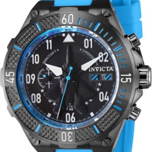 Home invicta aviator chronograph date quartz black dial men's watch 39898
