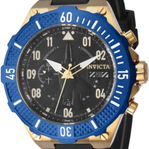 invicta aviator chronograph quartz black dial men's watch 39892