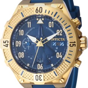 Home invicta aviator chronograph quartz blue dial men's watch 39890