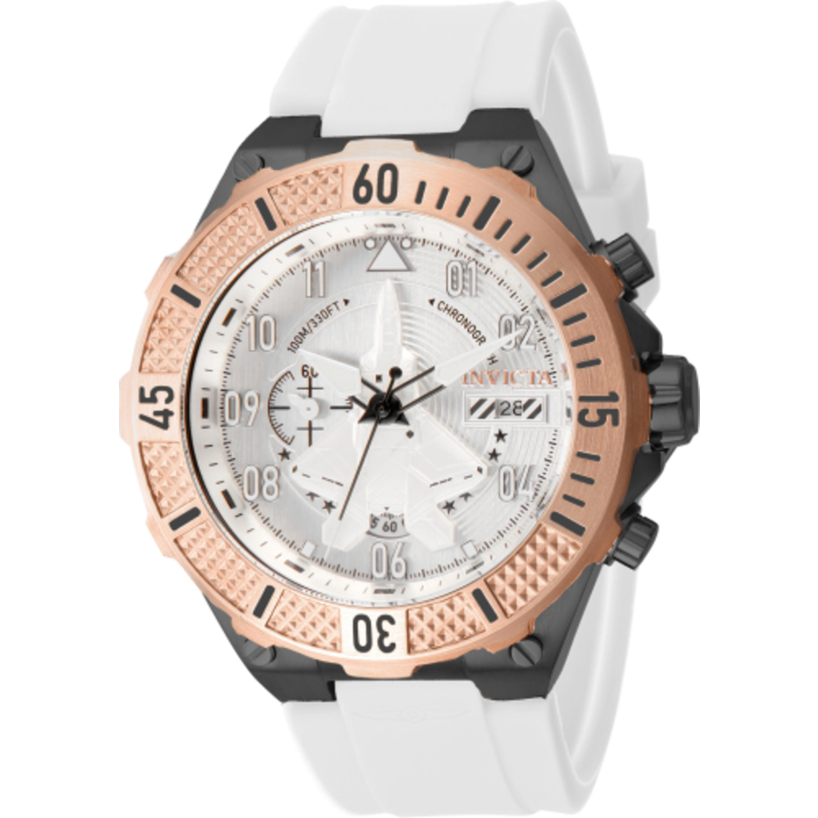 invicta aviator chronograph quartz white dial men's watch 39894 invicta aviator chronograph quartz white dial men's watch 39894