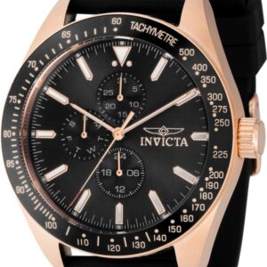 Home invicta aviator quartz black dial men's watch 38407
