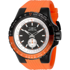 Home invicta aviator quartz black dial men's watch 49303