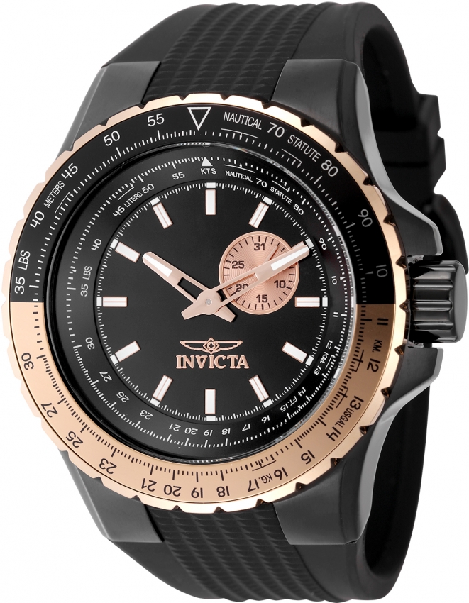 invicta aviator quartz black dial men's watch 49725 invicta aviator quartz black dial men's watch 49725