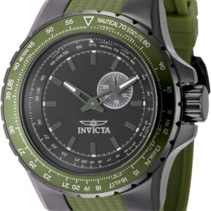 Home invicta aviator quartz black dial men's watch 49729