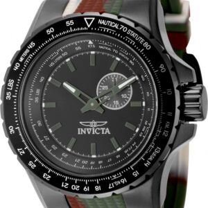 Home invicta aviator quartz black dial men's watch 49730