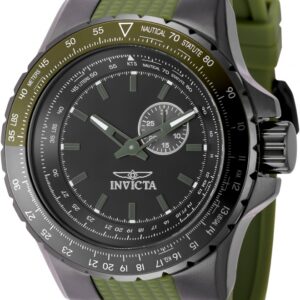 Home invicta aviator quartz black dial men's watch 49733