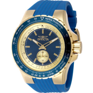 Home invicta aviator quartz blue dial men's watch 49307