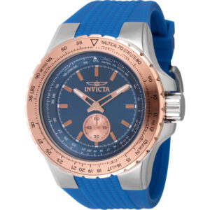 Home invicta aviator quartz blue dial men's watch 49309