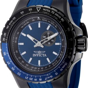 Home invicta aviator quartz blue dial men's watch 49722