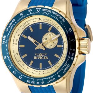 Home invicta aviator quartz blue dial men's watch 49727