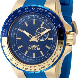 Home invicta aviator quartz blue dial men's watch 49732