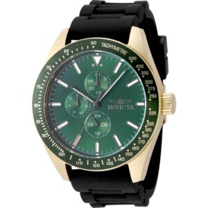 Home invicta aviator quartz green dial men's watch 49077