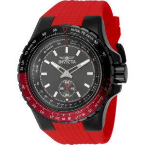 invicta aviator quartz gunmetal dial men's watch 49302