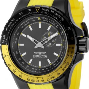 invicta aviator quartz gunmetal dial men's watch 49723