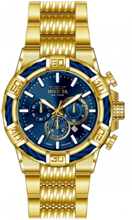 invicta bolt chronograph gmt quartz blue dial men's watch 49904 invicta bolt chronograph gmt quartz blue dial men's watch 49904