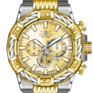 Витрина invicta bolt chronograph gmt quartz gold dial men's watch 49902