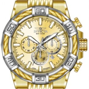 Витрина invicta bolt chronograph gmt quartz gold dial men's watch 49906