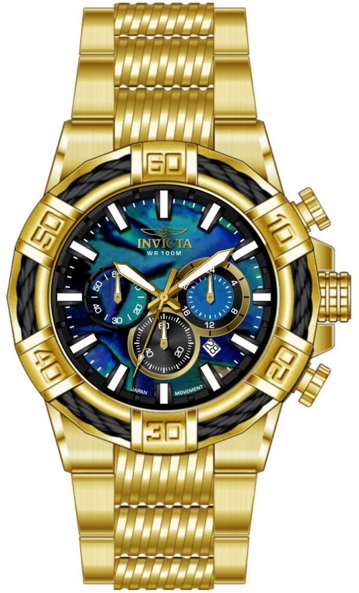 invicta bolt chronograph gmt quartz iridescent dial men's watch 49899 invicta bolt chronograph gmt quartz iridescent dial men's watch 49899