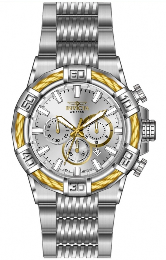 invicta bolt chronograph gmt quartz silver dial men's watch 49901 invicta bolt chronograph gmt quartz silver dial men's watch 49901