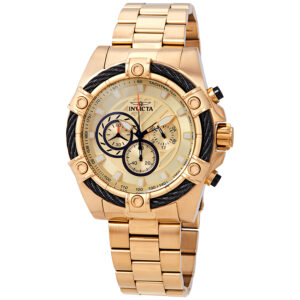 invicta bolt chronograph gold dial men's watch 25515