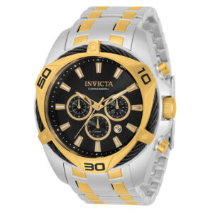 invicta bolt chronograph quartz black dial men's watch 34124