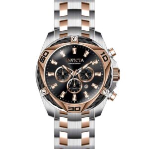 Home invicta bolt chronograph quartz black dial men's watch 34129