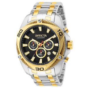 invicta bolt chronograph quartz black dial men's watch 38571