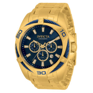 Home invicta bolt chronograph quartz blue dial men's watch 34120