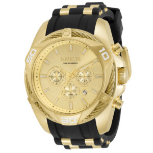 invicta bolt chronograph quartz gold dial men's watch 34142