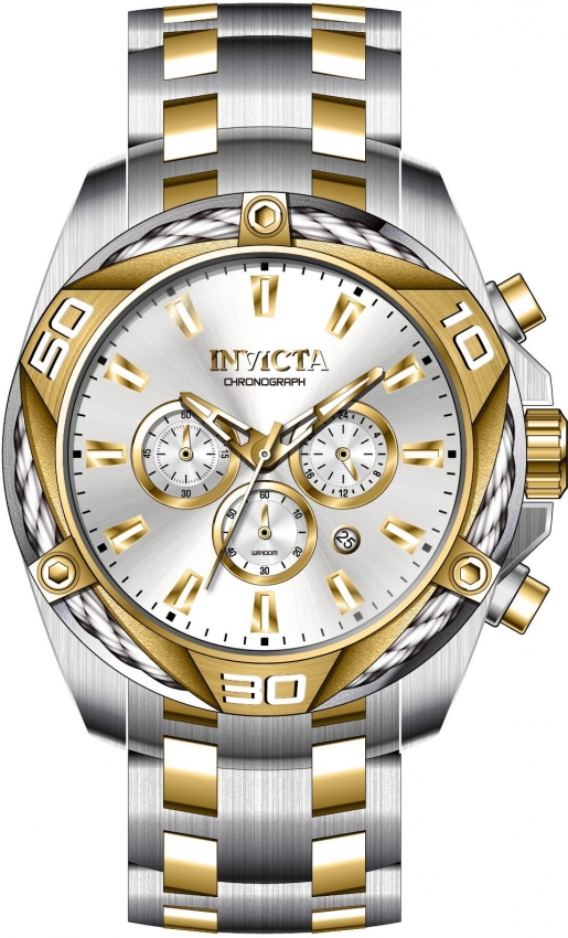 invicta bolt chronograph quartz silver dial men's watch 34126 invicta bolt chronograph quartz silver dial men's watch 34126